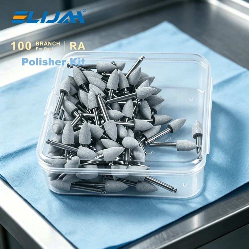 ELIJAH Dental RA Silicone Polishing Heads 100 Pcs High Quality Silicone Material 235mm Shank for Composite Porcelain Polishing
ELIJAH Dental RA Silicone Polishing Heads 100 Pcs High Quality Silicone Material 235mm Shank for Composite Porcelain Polishing