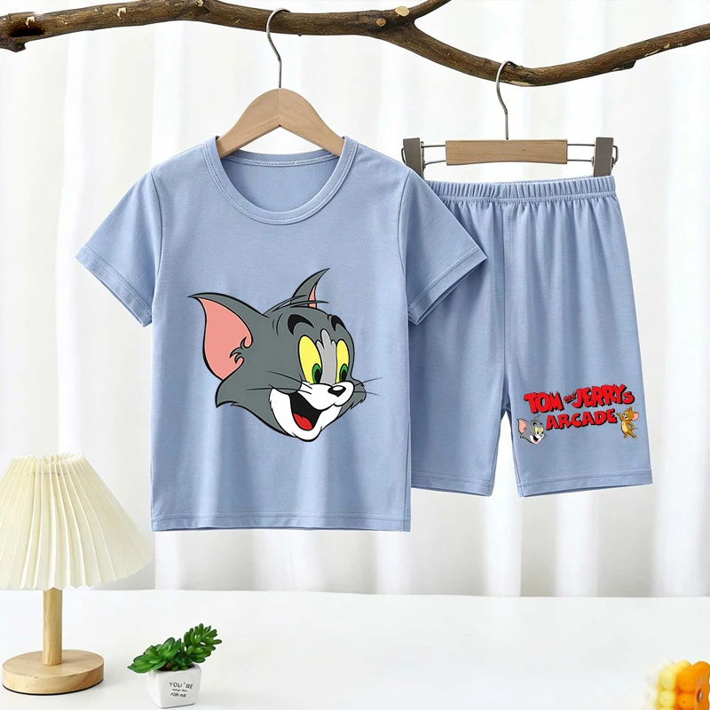 Anime Tom and Jerry Pajamas for Baby Boy Girl Children Summer Suit Tee+shorts Pants Set Cartoon Home Wear Clothes Birthday Gift
Anime Tom and Jerry Pajamas for Baby Boy Girl Children Summer Suit Tee+shorts Pants Set Cartoon Home Wear Clothes Birthday Gift