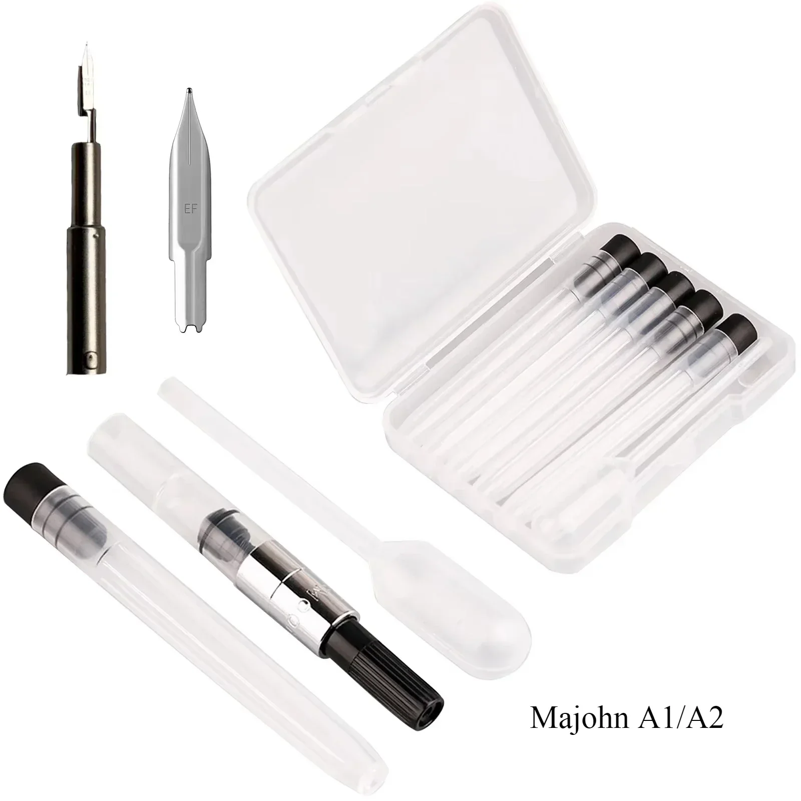 New Majohn A1/A2 Press Fountain Pen Nib Ink Refill Cartridges 5.5mm Caliber Large Capacity Office Supplies School Student Statio
New Majohn A1/A2 Press Fountain Pen Nib Ink Refill Cartridges 5.5mm Caliber Large Capacity Office Supplies School Student Statio