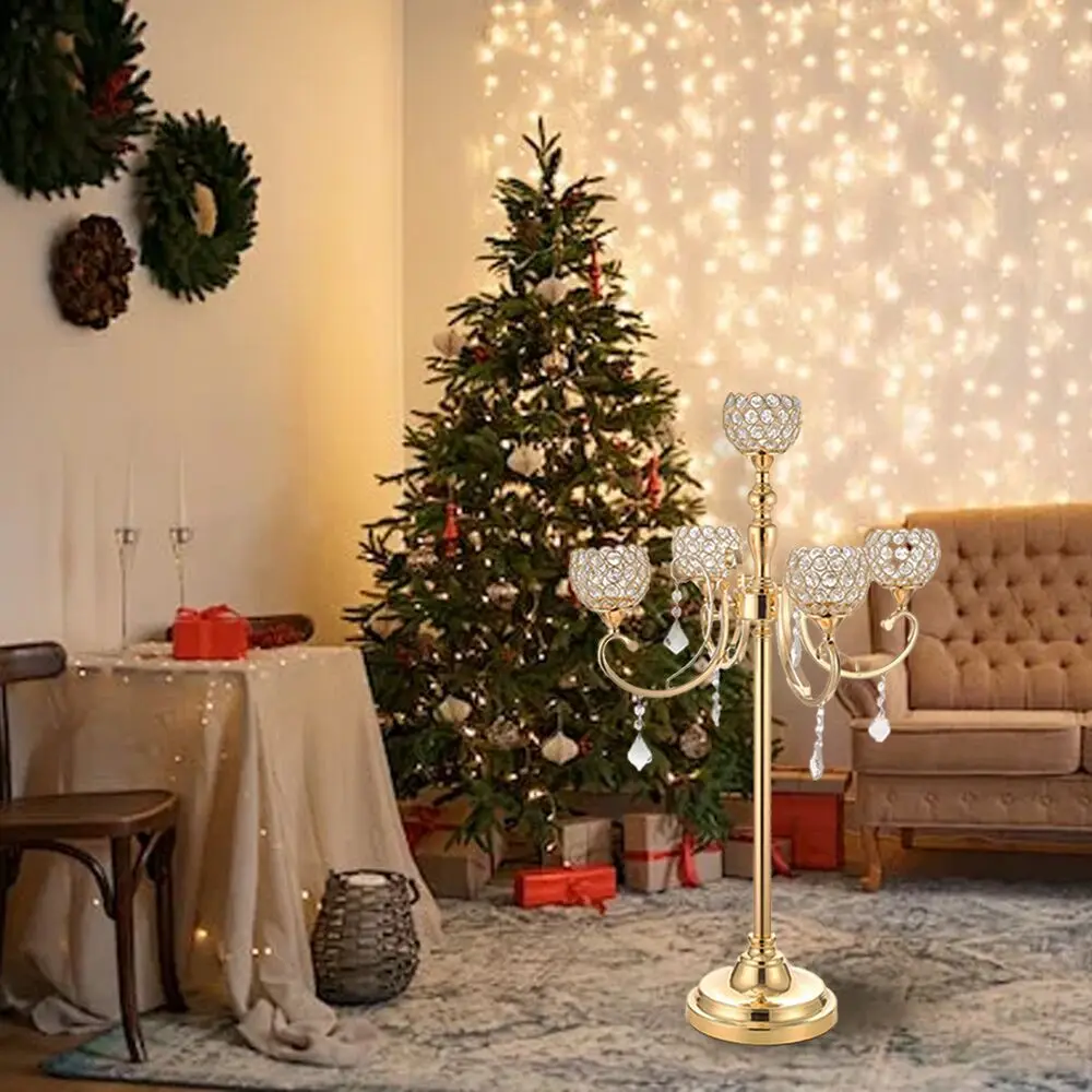 8PCS Gold Crystal Candelabra for Table,Metal Candle Stand Centerpiece Crystal 5 Arm Floor Candlesticks Holder for Wedding Christ
8PCS Gold Crystal Candelabra for Table,Metal Candle Stand Centerpiece Crystal 5 Arm Floor Candlesticks Holder for Wedding Christ