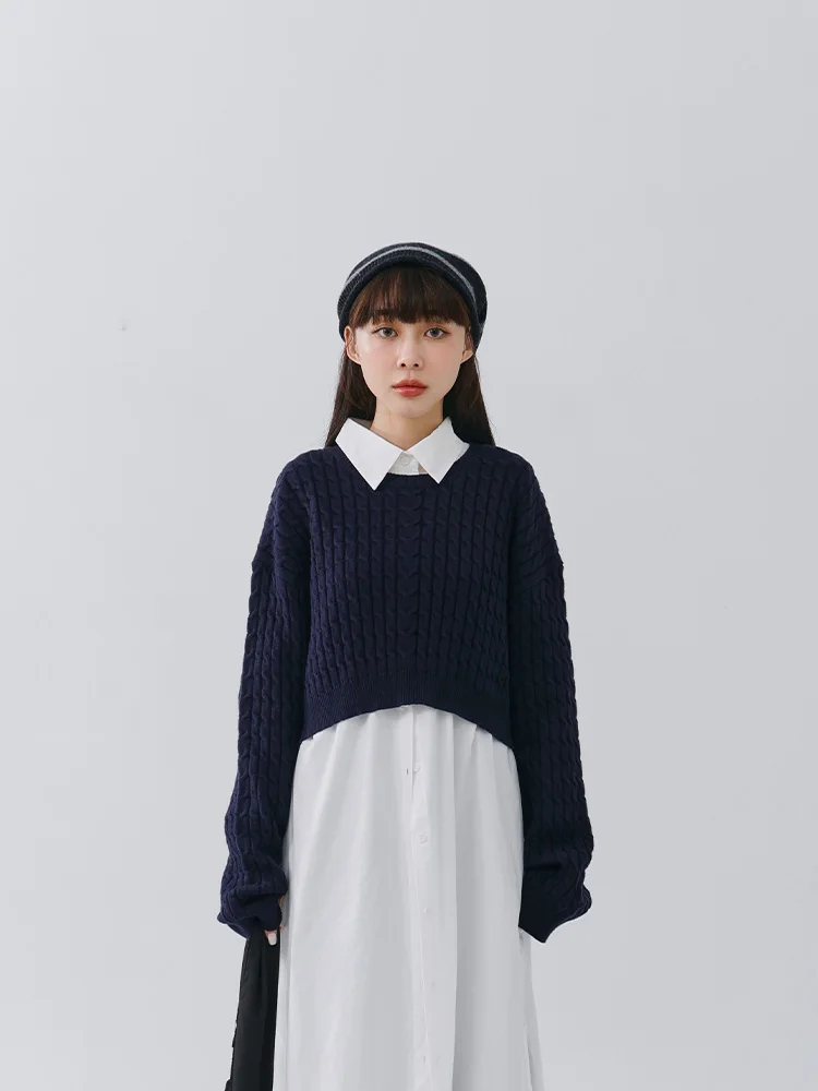 Новый осенне-зимний вязаный свитер Queenop с длинным рукавом, узором «косы», повседневный, из полиэфирного волокна, с круглым вырезом
Новый осенне-зимний вязаный свитер Queenop с длинным рукавом, узором «косы», повседневный, из полиэфирного волокна, с круглым вырезом