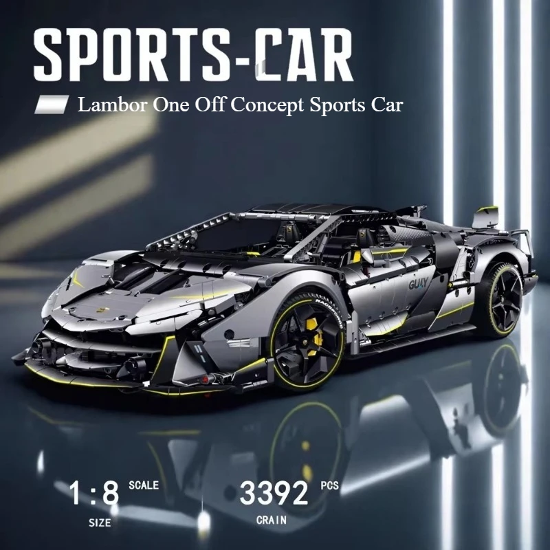 3392 шт. технические 1:8 Lambor One Off Concept автомобильные строительные блоки механическая скорость гоночный автомобиль модель кирпичи игрушки для детей MOC
3392 шт. технические 1:8 Lambor One Off Concept автомобильные строительные блоки механическая скорость гоночный автомобиль модель кирпичи игрушки для детей MOC