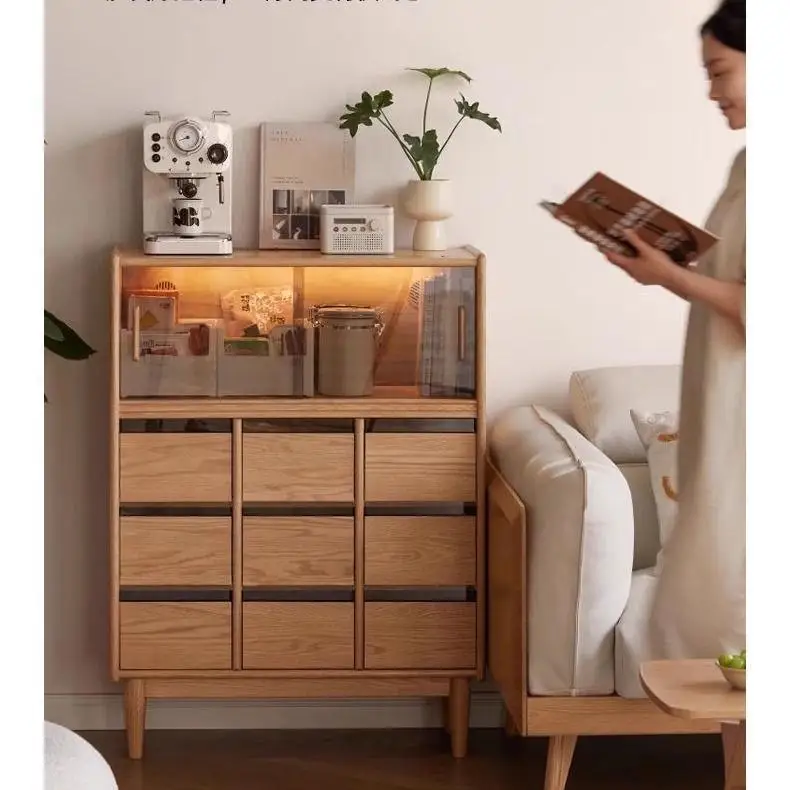 Customizable Solid Wood Side Cabinet Modern Simple Restaurant Locker Oak Glass Cabinet Household Storage Cabinet
Customizable Solid Wood Side Cabinet Modern Simple Restaurant Locker Oak Glass Cabinet Household Storage Cabinet