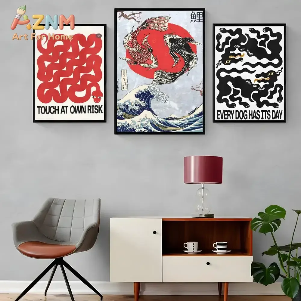 AZNM Red Snake "Touch At Own Risk" Canvas Print, Frameless Single Panel Abstract Line Art Wall Decor, Modern Minimalist Quote Po
AZNM Red Snake "Touch At Own Risk" Canvas Print, Frameless Single Panel Abstract Line Art Wall Decor, Modern Minimalist Quote Po