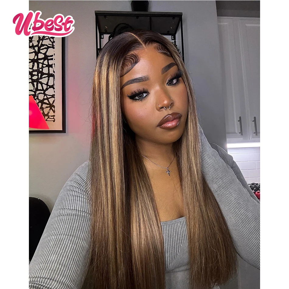 13X6 Transparent Lace Front Straight Wig 100% Human Hair P4/27 Brown Piano Colored 5X5 Lace Closure Wig Pre Plucked for Women
13X6 Transparent Lace Front Straight Wig 100% Human Hair P4/27 Brown Piano Colored 5X5 Lace Closure Wig Pre Plucked for Women