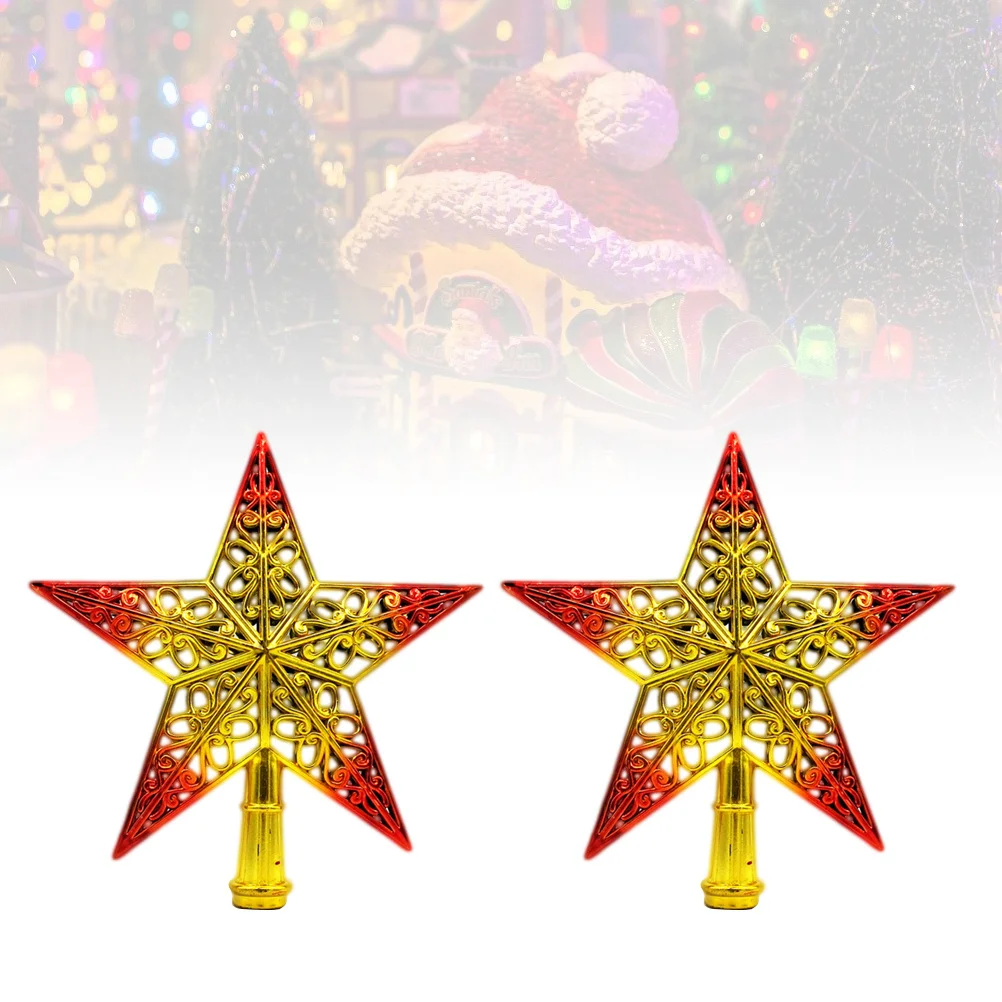 2Pcs Premium Plastic Christmas Tree Top Star Glittering Decorations Xmas Ornaments Home Office Party Festive Atmosphere
2Pcs Premium Plastic Christmas Tree Top Star Glittering Decorations Xmas Ornaments Home Office Party Festive Atmosphere