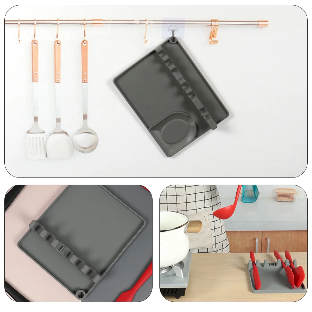 Silicone Spoon Ladle Holder Non Slip Soup Rack Utensil Spatula Storage Holder Kitchen Cutlery Storage Multipurpose Organizer
Silicone Spoon Ladle Holder Non Slip Soup Rack Utensil Spatula Storage Holder Kitchen Cutlery Storage Multipurpose Organizer