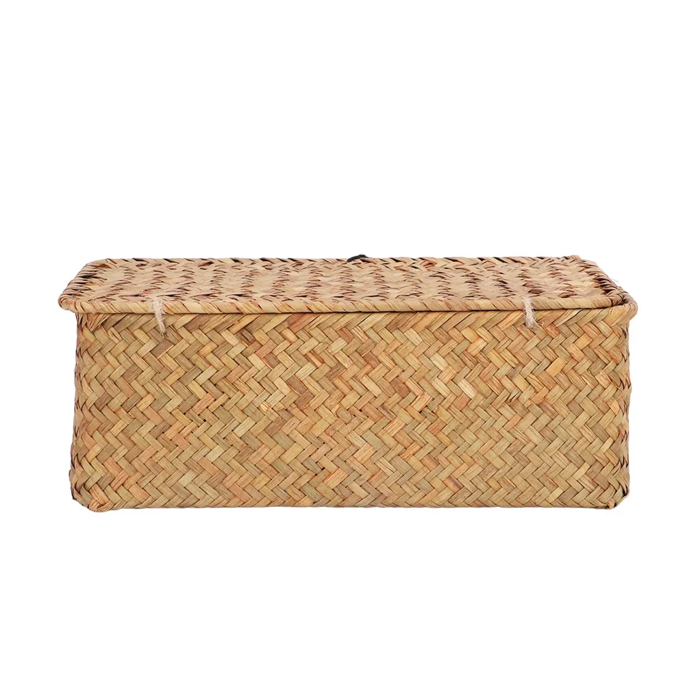 Seagrass Seagrass Storage Basket With Lids Rectangular Shape Woven Storage Basket Hand Woven Button Closure Wicker Basket
Seagrass Seagrass Storage Basket With Lids Rectangular Shape Woven Storage Basket Hand Woven Button Closure Wicker Basket