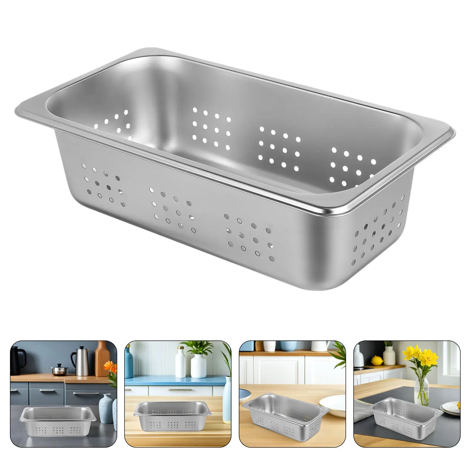 2 Pcs Perforated Steam Pan Buffet Serving Food Catering Trays Stainless Steel Table Silver Hotel
2 Pcs Perforated Steam Pan Buffet Serving Food Catering Trays Stainless Steel Table Silver Hotel