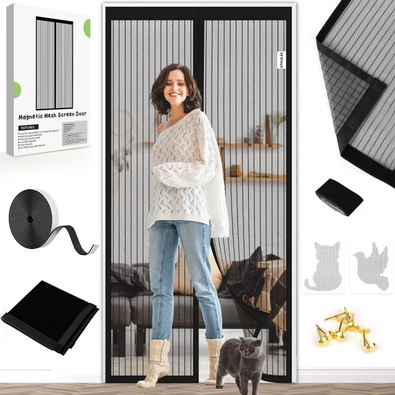 Magnetic Door Curtain Automatic Closing Net Anti Fly Mosquito Net Strengthen Edges Easy Installation Summer Home Textile
Magnetic Door Curtain Automatic Closing Net Anti Fly Mosquito Net Strengthen Edges Easy Installation Summer Home Textile