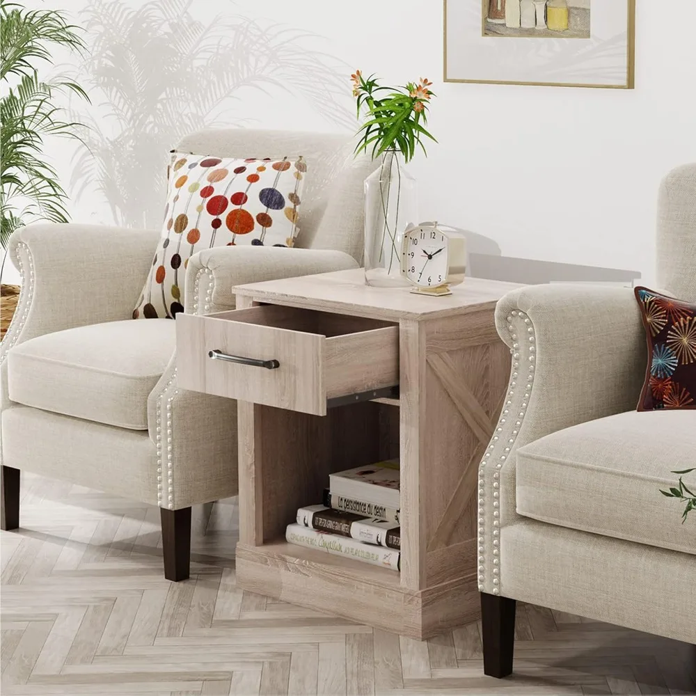 Farmhouse Nightstand Set of 2, Rustic End Table W/Drawers & Open Compartment, Wooden Sofa Side Table for Bedroom, Customized
Farmhouse Nightstand Set of 2, Rustic End Table W/Drawers & Open Compartment, Wooden Sofa Side Table for Bedroom, Customized