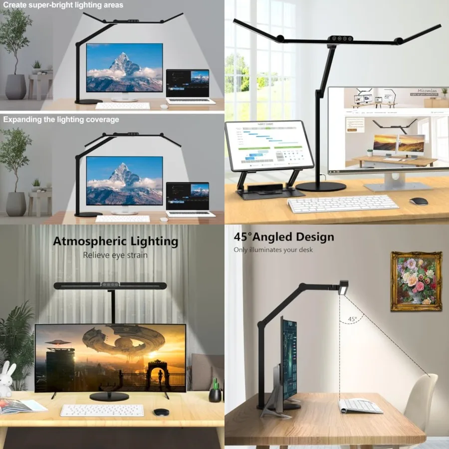 Architect Desk Lamp with Atmosphere Lighting, Adjustable Led Desk Light for Home Office with Base, 24W Bright Auto Dimming Tabl
Architect Desk Lamp with Atmosphere Lighting, Adjustable Led Desk Light for Home Office with Base, 24W Bright Auto Dimming Tabl