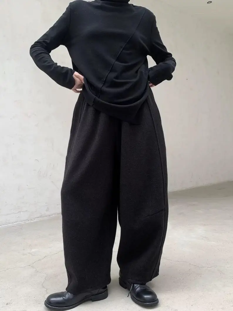 Autumn Winter Women's Casual Loose Wide Leg Pants Flocking Design Simple Style Long Trousers Comfortable Slimming Fashion
Autumn Winter Women's Casual Loose Wide Leg Pants Flocking Design Simple Style Long Trousers Comfortable Slimming Fashion