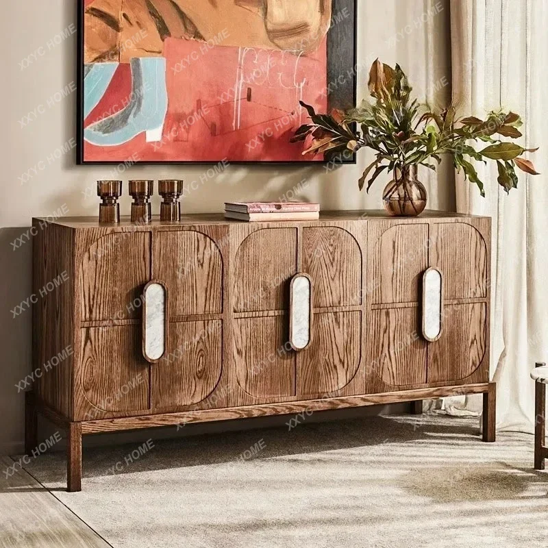 A American country solid wood carving flower dining side cabinet French retro living room entrance storage cabinet
A American country solid wood carving flower dining side cabinet French retro living room entrance storage cabinet