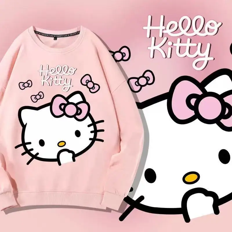Hello Kitty Sanrio Cute Cartoon Fashion Soft Girls with Round Neck Plush Warm Comfortable Simple Lazy Style Spring Autumn Tops
Hello Kitty Sanrio Cute Cartoon Fashion Soft Girls with Round Neck Plush Warm Comfortable Simple Lazy Style Spring Autumn Tops
