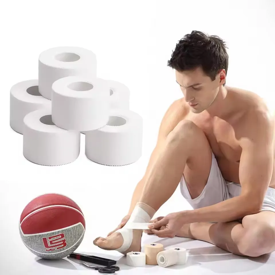 New 1Pcs 3.8cm*10m Sport Athletic Waterproof Cotton White Boxing Adhesive Tape Strain Injury Support Sport Binding Bandage
New 1Pcs 3.8cm*10m Sport Athletic Waterproof Cotton White Boxing Adhesive Tape Strain Injury Support Sport Binding Bandage