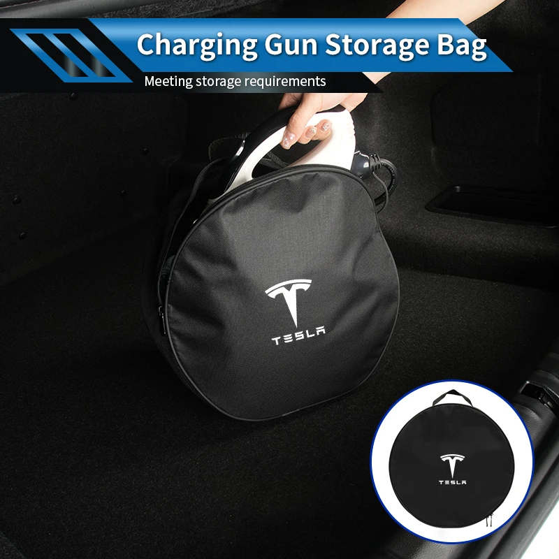Car Charging Gun Bag Oxford Cloth Gun Cables Storage Box Auto Accessories For Tesla Model 3 Model S Model X Model Y Roadster
Car Charging Gun Bag Oxford Cloth Gun Cables Storage Box Auto Accessories For Tesla Model 3 Model S Model X Model Y Roadster