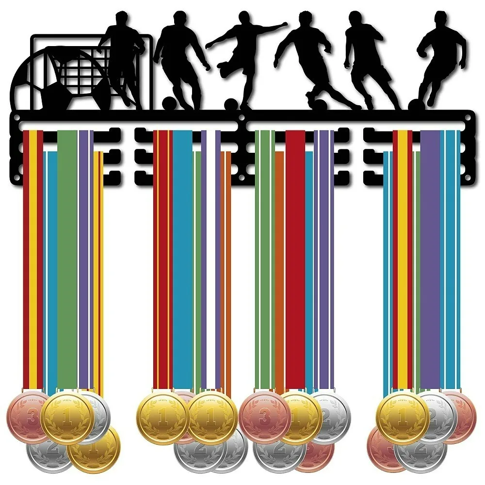 Soccer Medal Holder Display Hanger Black Metal Medal Rack Organizer Medal Stand Frame with 12 Hooks 3 Rows Hanging 60 Medals
Soccer Medal Holder Display Hanger Black Metal Medal Rack Organizer Medal Stand Frame with 12 Hooks 3 Rows Hanging 60 Medals