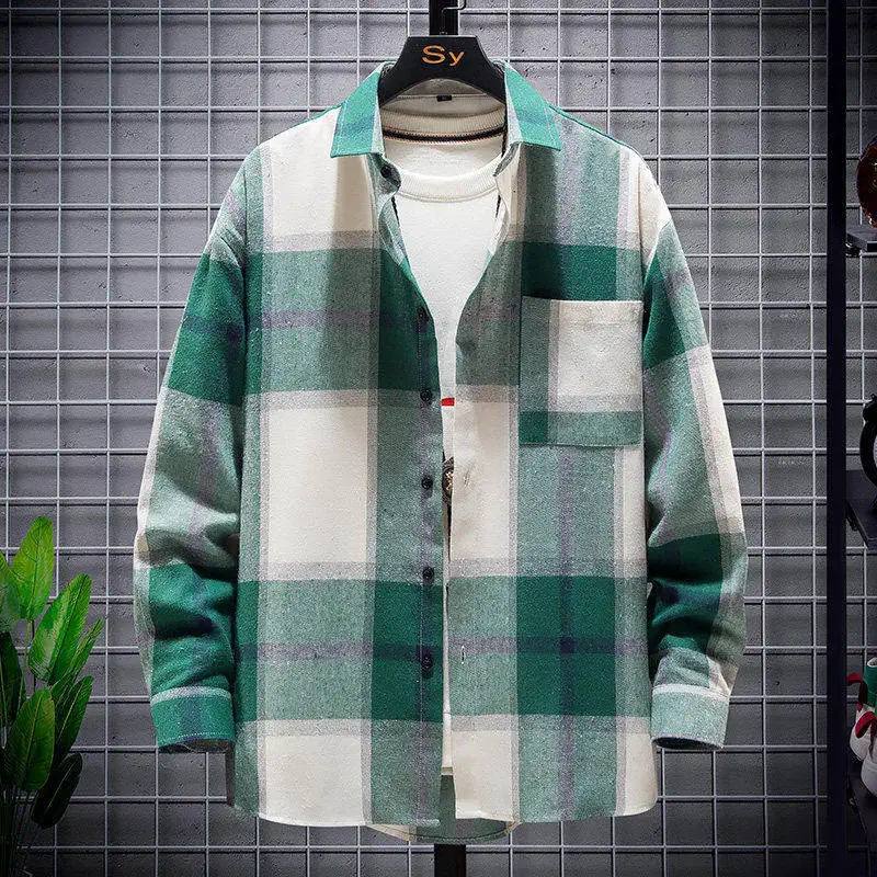 Checkered Shirt Men's Long-Sleeve Casual Oversized Style Trendy Shirt for Teens and Students
Checkered Shirt Men's Long-Sleeve Casual Oversized Style Trendy Shirt for Teens and Students