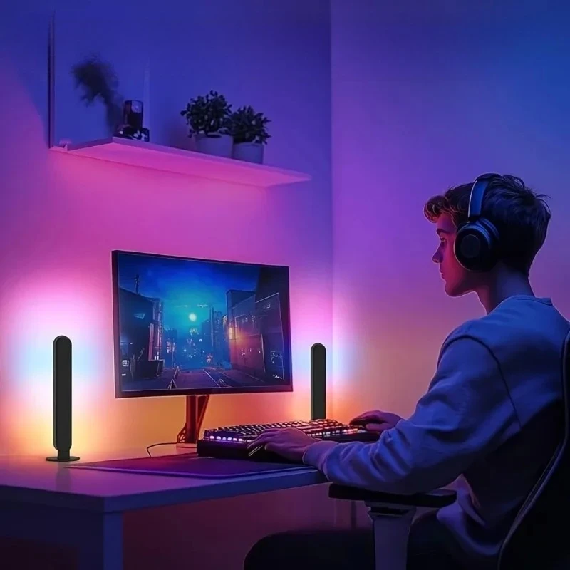 RGB Music Rhythm Light Bar Модернизированное USB-настольное украшение для рабочего стола с динамической синхронизацией Игровые RGB окружающее освещение Настольные лампы
RGB Music Rhythm Light Bar Модернизированное USB-настольное украшение для рабочего стола с динамической синхронизацией Игровые RGB окружающее освещение Настольные лампы