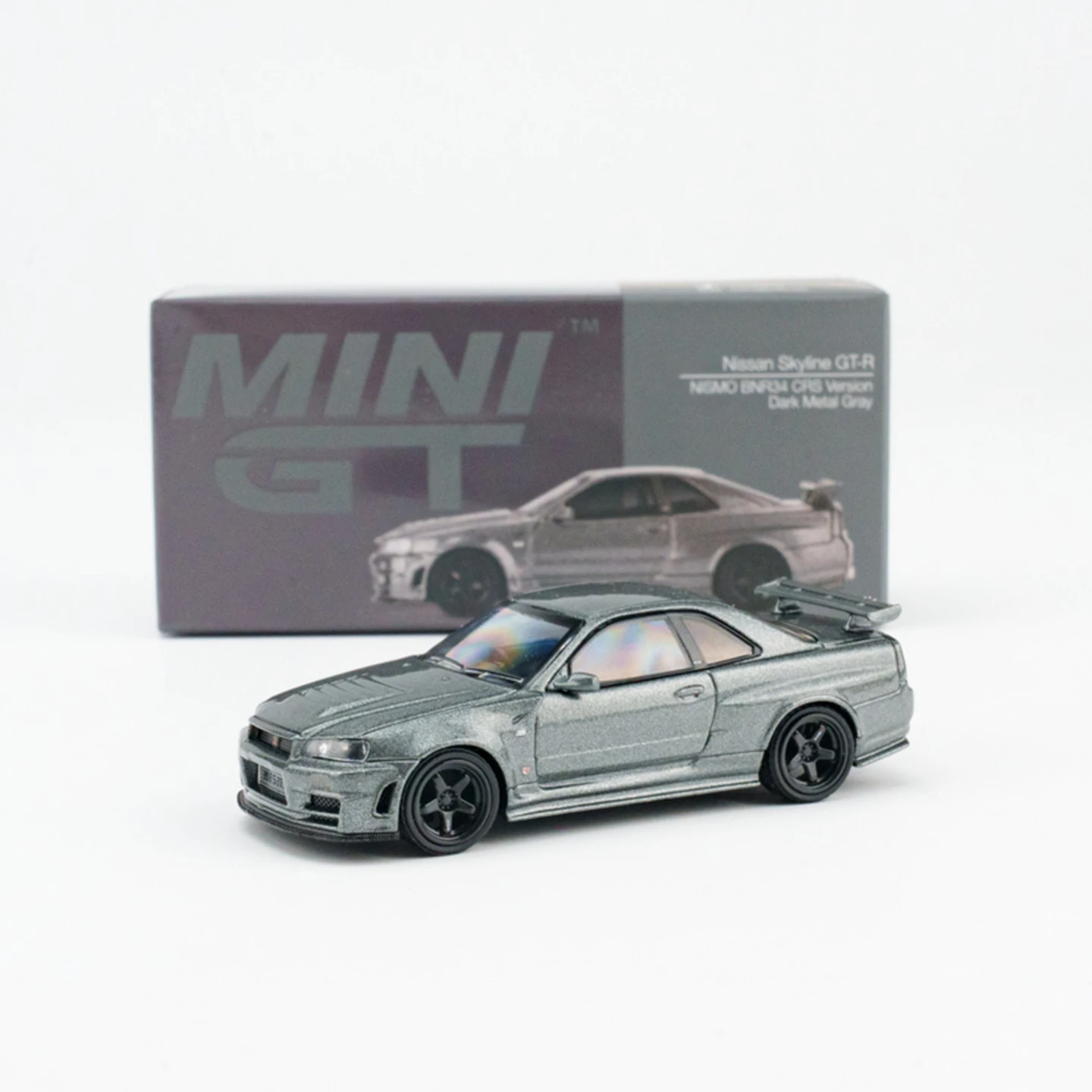 MINIGT 1:64 Nissan Skyline GT-R Dark Metal Gray (NISMO BNR34 CRS) MGT01160-CH Car Alloy Toys Diecast Metal Model for Children
MINIGT 1:64 Nissan Skyline GT-R Dark Metal Gray (NISMO BNR34 CRS) MGT01160-CH Car Alloy Toys Diecast Metal Model for Children
