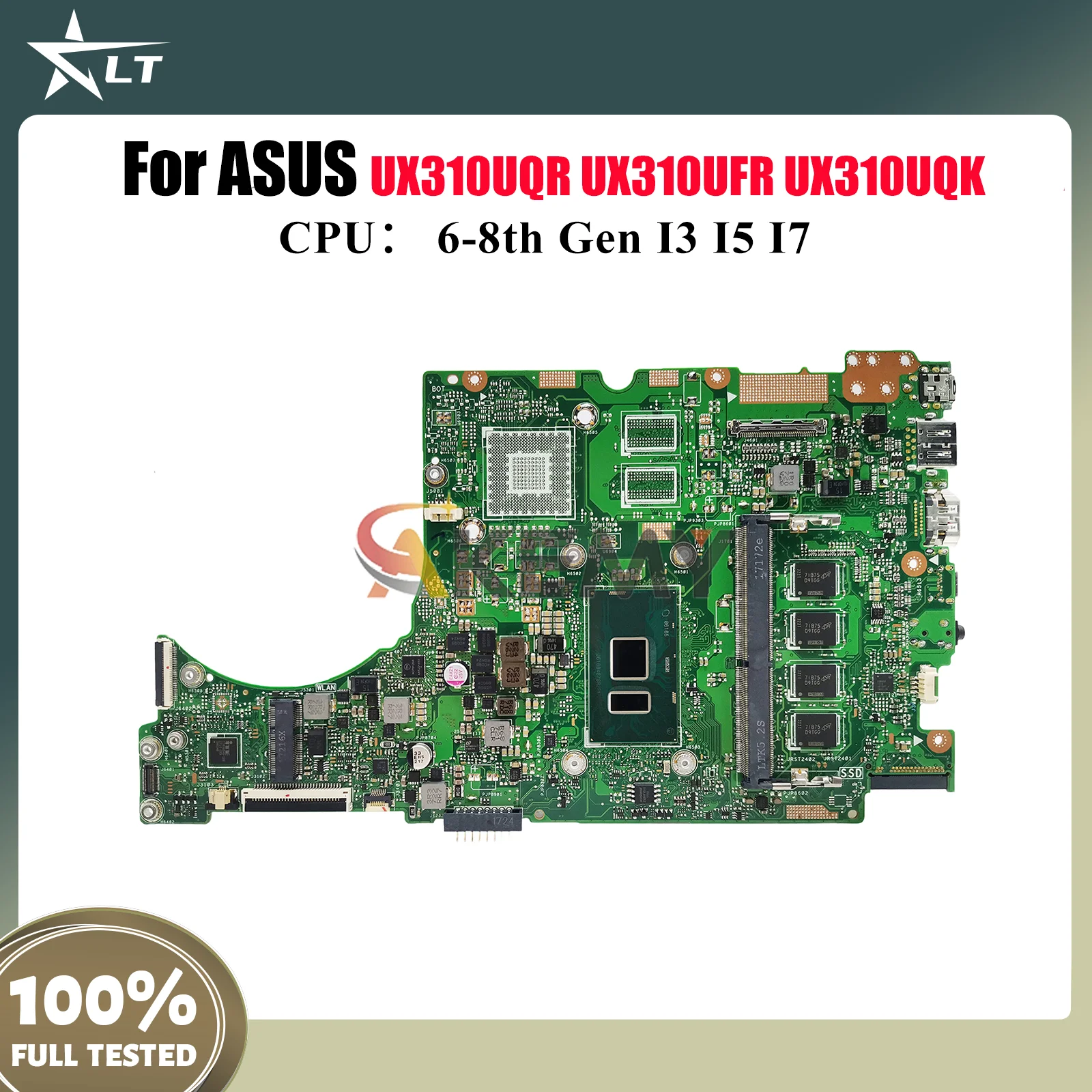 UX310UA Материнская плата для ноутбука ASUS UX310UAK U3000U UX310UQR UX310UFR UX310UV RX310U UX310UQ UX310UQK Материнская плата с процессором I3 I5 I7
UX310UA Материнская плата для ноутбука ASUS UX310UAK U3000U UX310UQR UX310UFR UX310UV RX310U UX310UQ UX310UQK Материнская плата с процессором I3 I5 I7