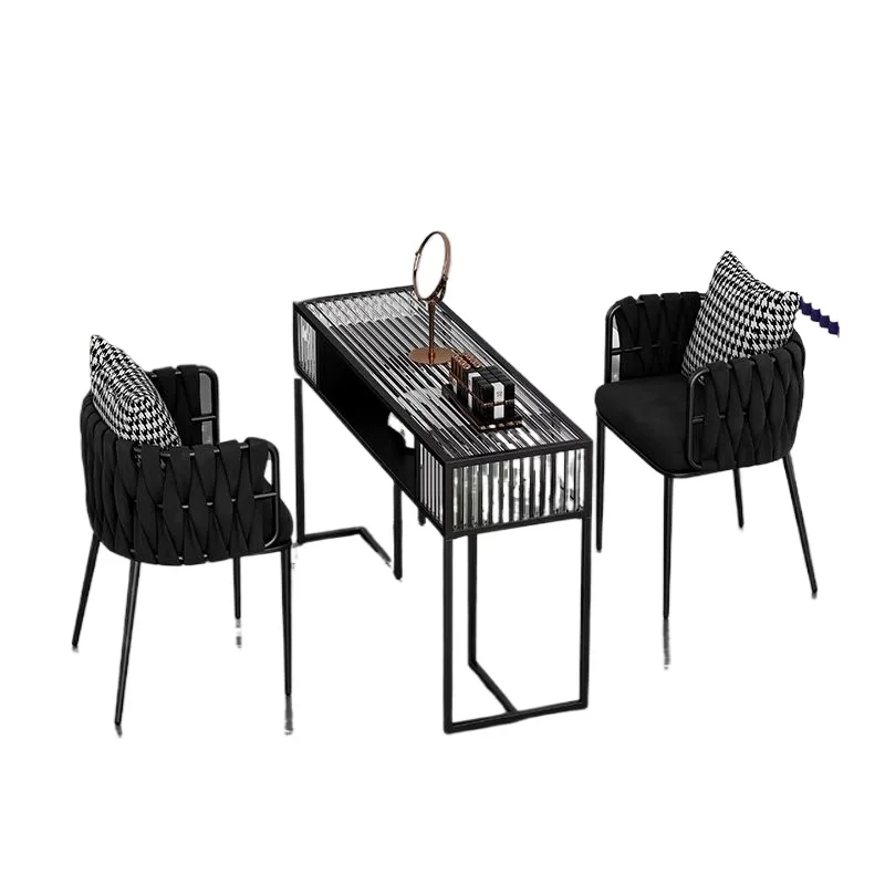 Nordic Nail Art Table and Chair Set Fashion Network Single Double Nail Salon Table and Chair
Nordic Nail Art Table and Chair Set Fashion Network Single Double Nail Salon Table and Chair