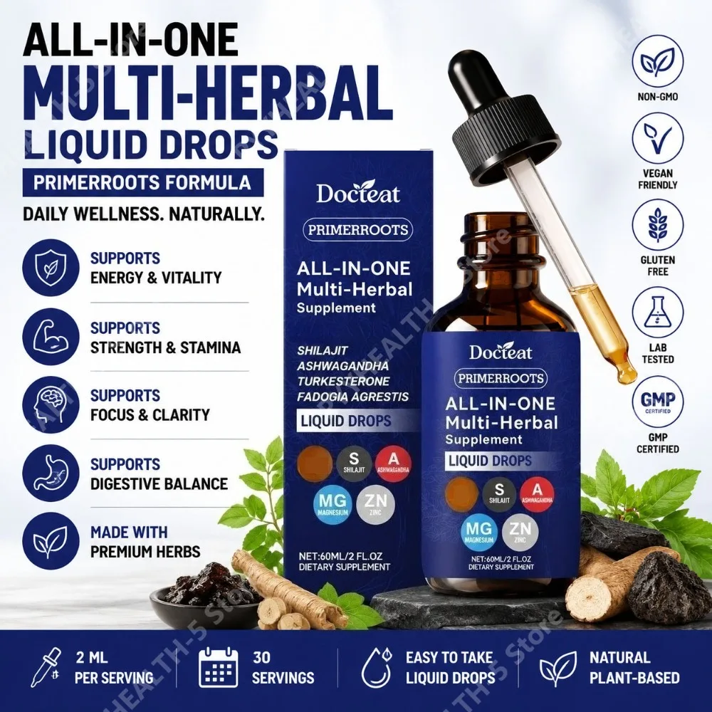 Docteat Multi-Herbal Liquid Drops Zinc Sulfate with Magnesium Citrate Ashwagandha Daily Dietary Supplements, 60 Ml Net
Docteat Multi-Herbal Liquid Drops Zinc Sulfate with Magnesium Citrate Ashwagandha Daily Dietary Supplements, 60 Ml Net