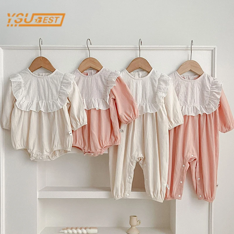 Infant Kids Baby Girls Long Sleeve Solid Color Lace Jumpsuit Spring Autumn Sweet Newborn Baby Girls Princess Clothes Rompers
Infant Kids Baby Girls Long Sleeve Solid Color Lace Jumpsuit Spring Autumn Sweet Newborn Baby Girls Princess Clothes Rompers