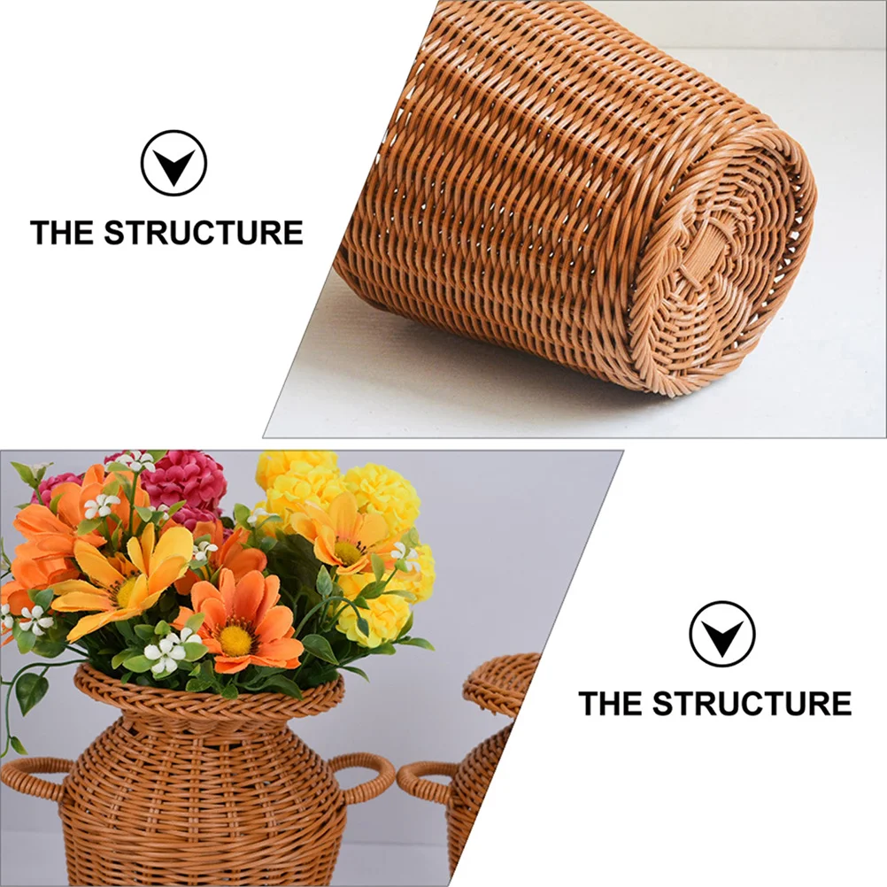 1Pcs Simulation Rattan Flower Basket Light Brown Creative Woven Plant Holder Home Decor Rustic Vintage Flower Arrangement
1Pcs Simulation Rattan Flower Basket Light Brown Creative Woven Plant Holder Home Decor Rustic Vintage Flower Arrangement