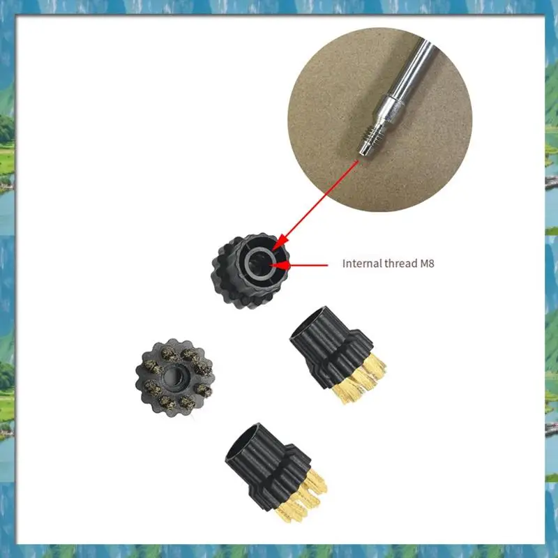 The 16Pcs M8 Steam Cleaner Brush Head Steamer Replacement Attachments For Hard Surface Brush Head Steam Cleaner Accessories
The 16Pcs M8 Steam Cleaner Brush Head Steamer Replacement Attachments For Hard Surface Brush Head Steam Cleaner Accessories