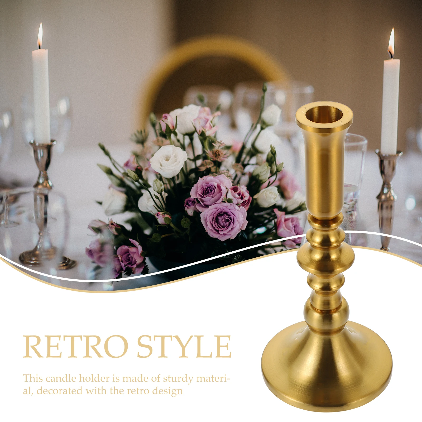 Golden Candlestick Holder Decorative Candleholder Farmhouse Dripping Water Aluminum Metal Retro Home Tabletop Ornament
Golden Candlestick Holder Decorative Candleholder Farmhouse Dripping Water Aluminum Metal Retro Home Tabletop Ornament