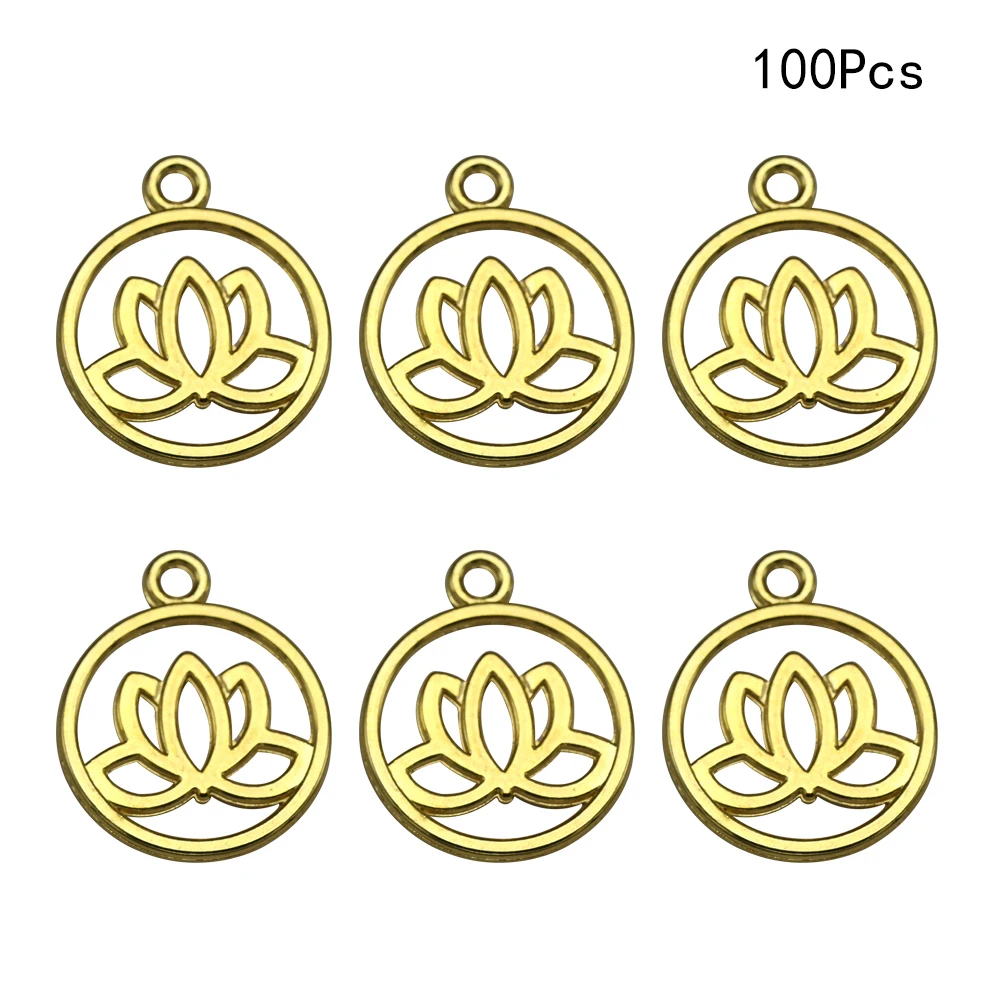 100 Pcs Alloy Jewelry Pendant DIY Making Charm The Flowers Golden Charms Pendants
100 Pcs Alloy Jewelry Pendant DIY Making Charm The Flowers Golden Charms Pendants