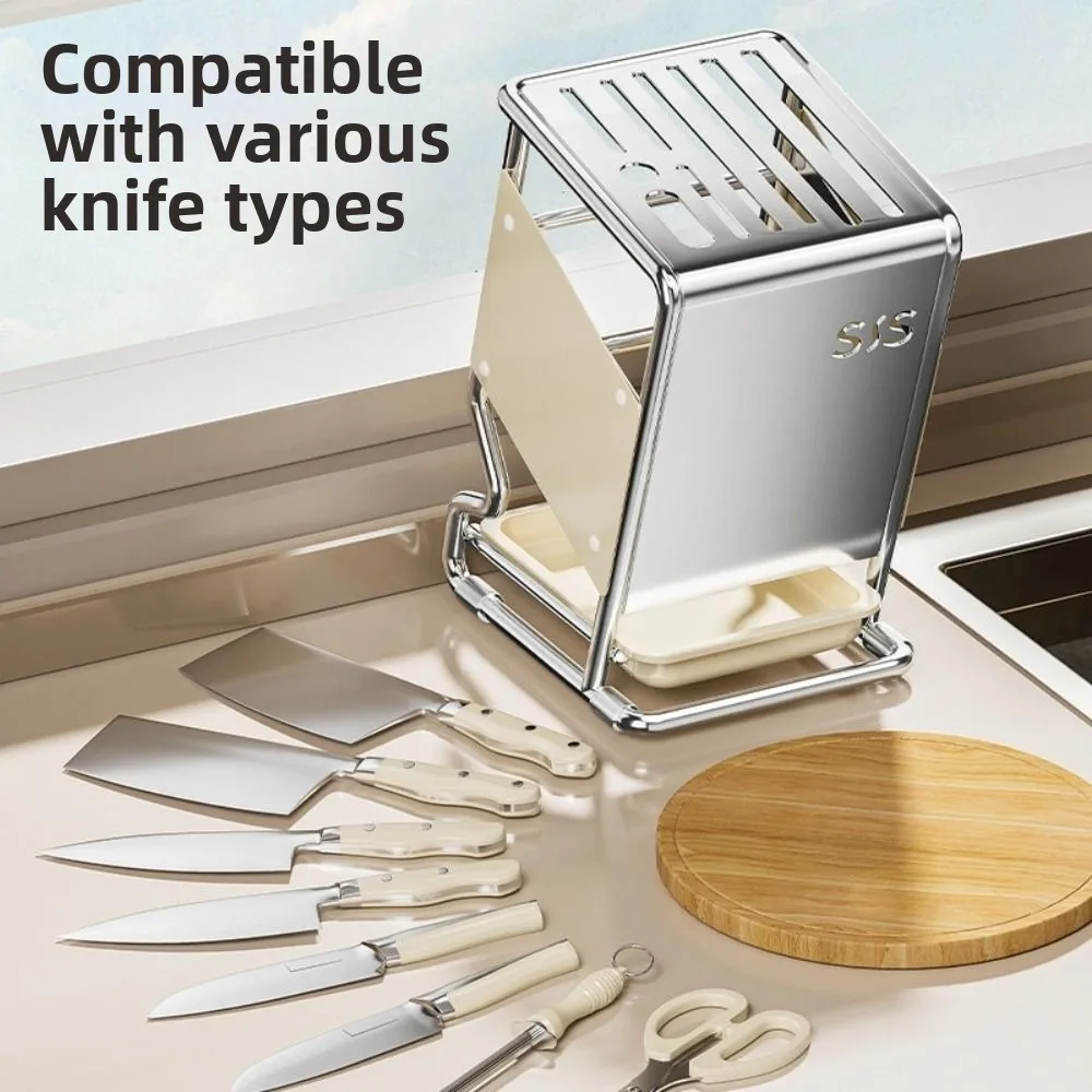 Modern Stainless Steel Cutter Holder Drain Tray Stable Tool Storage Rack Large Capacity Anti-slip Chopstick Bucket Household
Modern Stainless Steel Cutter Holder Drain Tray Stable Tool Storage Rack Large Capacity Anti-slip Chopstick Bucket Household
