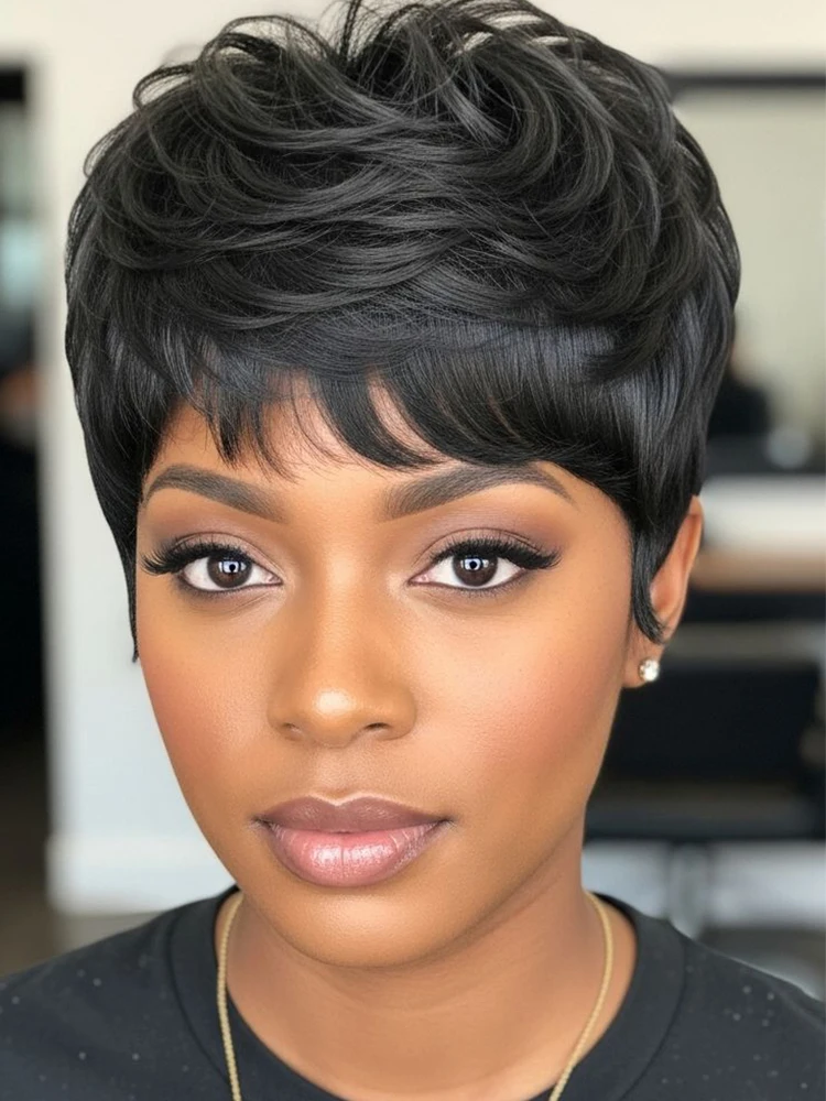 Lekker Короткие стрижки пикси 100% человеческие волосы Парики для женщин Бразильские волосы Remy Полная машинная работа Повседневные офисные черные парики Bob Wear Go
Lekker Короткие стрижки пикси 100% человеческие волосы Парики для женщин Бразильские волосы Remy Полная машинная работа Повседневные офисные черные парики Bob Wear Go