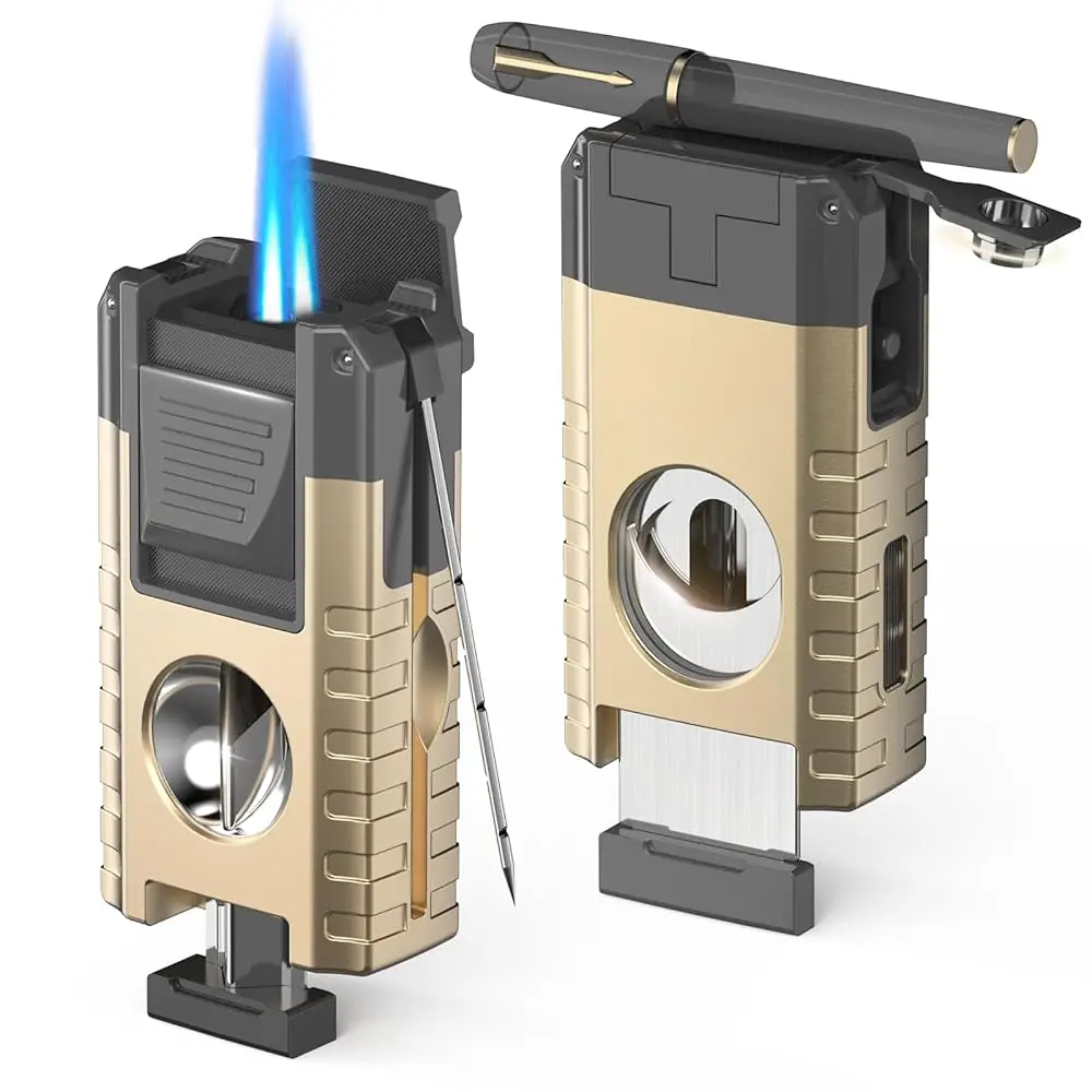 Ailexpress Recommendation - 6-in-1 Triple Jet Torch Lighter Windproof Butane Lighter with Cutter Punch Holder Draw Tool Refillab
Ailexpress Recommendation - 6-in-1 Triple Jet Torch Lighter Windproof Butane Lighter with Cutter Punch Holder Draw Tool Refillab