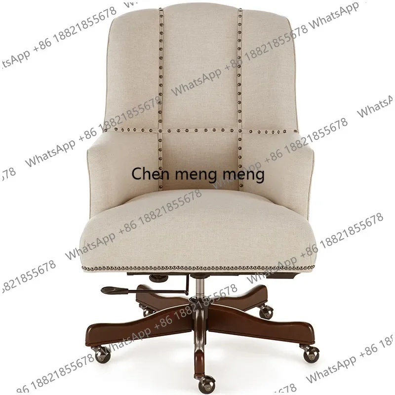 New arrive American light luxury retro antique cotton and linen fabric rotating chair simple and beautiful solid wood writing ch
New arrive American light luxury retro antique cotton and linen fabric rotating chair simple and beautiful solid wood writing ch
