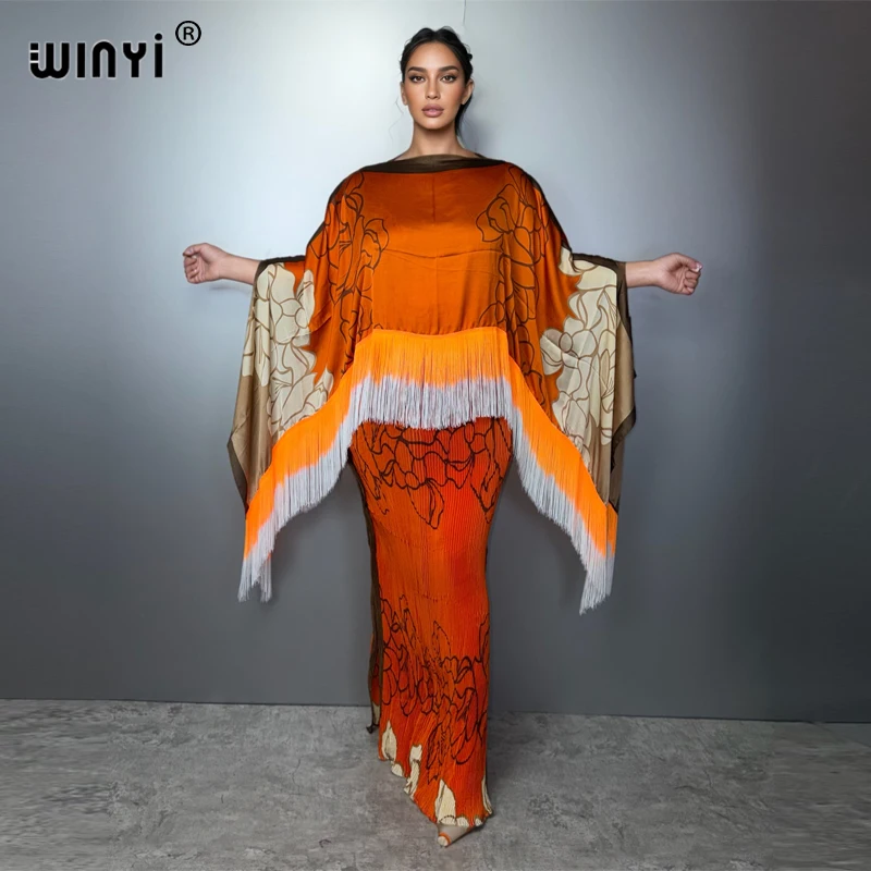 WINYI Boho Beach Two-Piece Suit for Women Pleated Slim Dress And Coat Set Bohemian Dress Vacation Fringe Top abaya dubai luxury
WINYI Boho Beach Two-Piece Suit for Women Pleated Slim Dress And Coat Set Bohemian Dress Vacation Fringe Top abaya dubai luxury