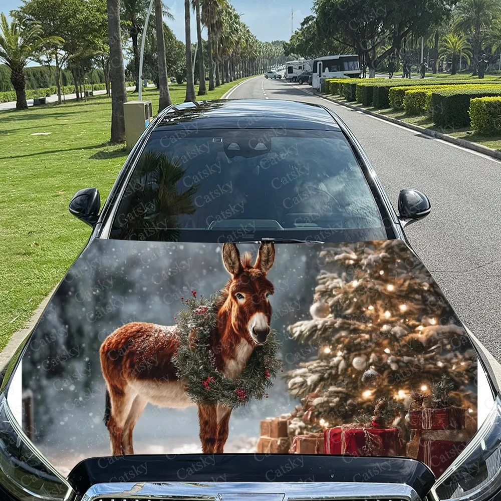 Christmas-themed car hood design featuring a donkey with a wreath, festive tree, and gifts. Perfect for holiday spirit!
Christmas-themed car hood design featuring a donkey with a wreath, festive tree, and gifts. Perfect for holiday spirit!