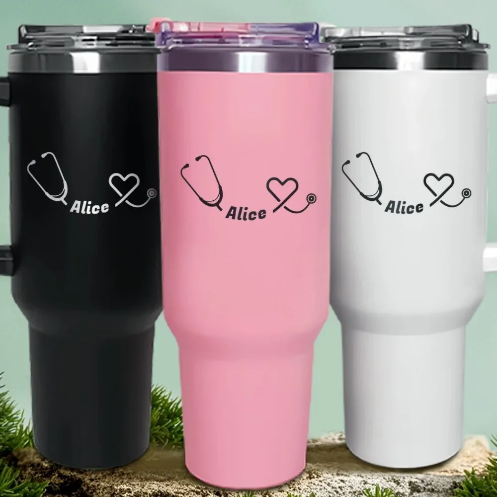 Custom Nurse Name 40oz Stainless Steel Cup,Travel Coffee Mug Gifts Nurse Doctor Mother's Day Father's Day Graduation Friend
Custom Nurse Name 40oz Stainless Steel Cup,Travel Coffee Mug Gifts Nurse Doctor Mother's Day Father's Day Graduation Friend