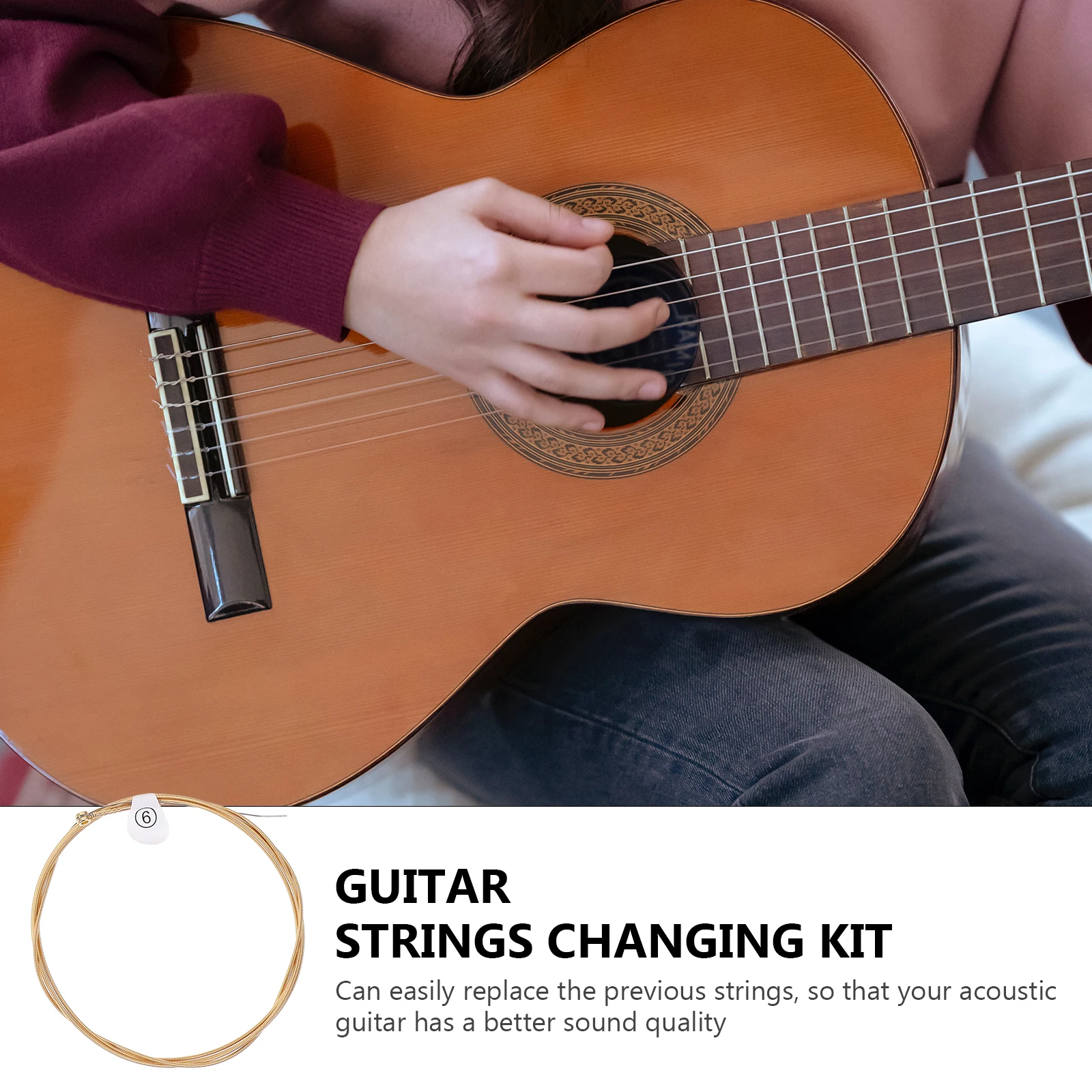 Acoustic Guitar Strings Set Phosphor Bronze Durable Complete Configuration Easy Replace Guitar Accessories Kit String Tool
Acoustic Guitar Strings Set Phosphor Bronze Durable Complete Configuration Easy Replace Guitar Accessories Kit String Tool