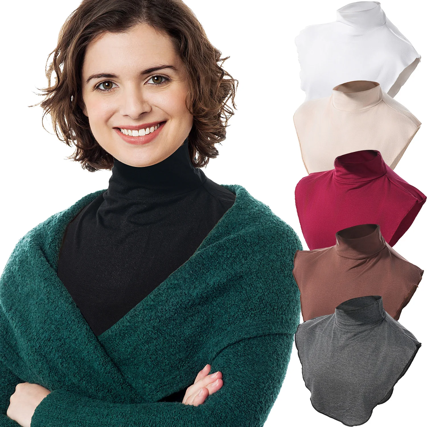 Женский мусульманский модальный искусственный накладной воротник, исламский хиджаб, удлинитель, водолазка с высоким воротником, теплые полутопы, хиджаб, шарф, укороченная накидка
Женский мусульманский модальный искусственный накладной воротник, исламский хиджаб, удлинитель, водолазка с высоким воротником, теплые полутопы, хиджаб, шарф, укороченная накидка