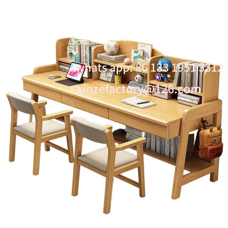 Children's study table home student with bookshelf all-in-one table simple bedroom desk
Children's study table home student with bookshelf all-in-one table simple bedroom desk