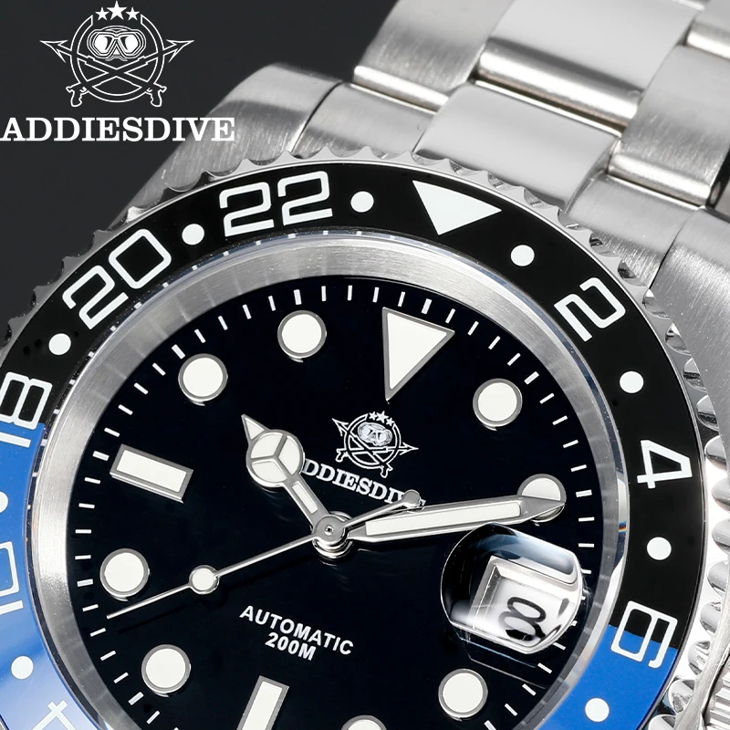 ADDIESDIVE Men Automatic Dive Watch 200m Waterproof Sapphire Glass Wristwatch Ceramic Bezel Calendar Luminous Steel Watches Male
ADDIESDIVE Men Automatic Dive Watch 200m Waterproof Sapphire Glass Wristwatch Ceramic Bezel Calendar Luminous Steel Watches Male