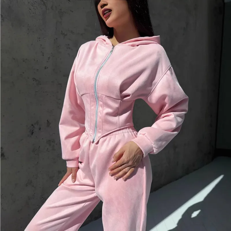 Solid Color Waist Cincher Hoodie Sweatshirt Casual Pants Two-Piece Women's Autumn Winter Street Daily Commute Comfortable Set
Solid Color Waist Cincher Hoodie Sweatshirt Casual Pants Two-Piece Women's Autumn Winter Street Daily Commute Comfortable Set