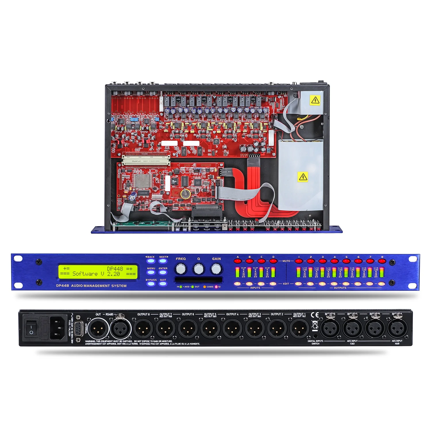DP448 DriveRack 4 Input 8 Output Speaker Management System Professional Audio Equalizer for Stage Sound Equipment
DP448 DriveRack 4 Input 8 Output Speaker Management System Professional Audio Equalizer for Stage Sound Equipment
