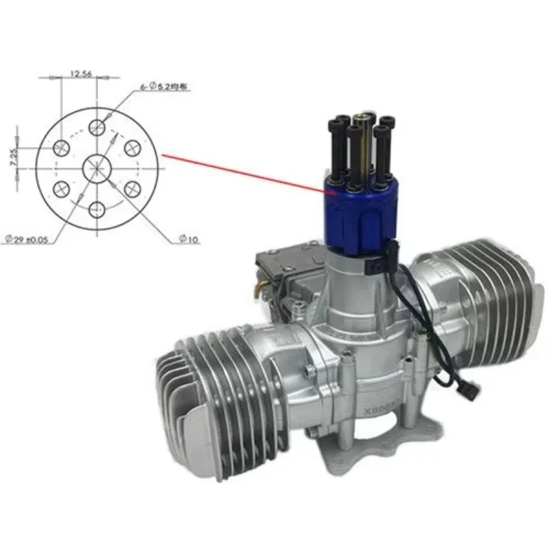 DLE 130 RC Model Gasoline Engine 130CC Displacement Dual Cylinder Two Strokes Air Cooling Hand Start
DLE 130 RC Model Gasoline Engine 130CC Displacement Dual Cylinder Two Strokes Air Cooling Hand Start