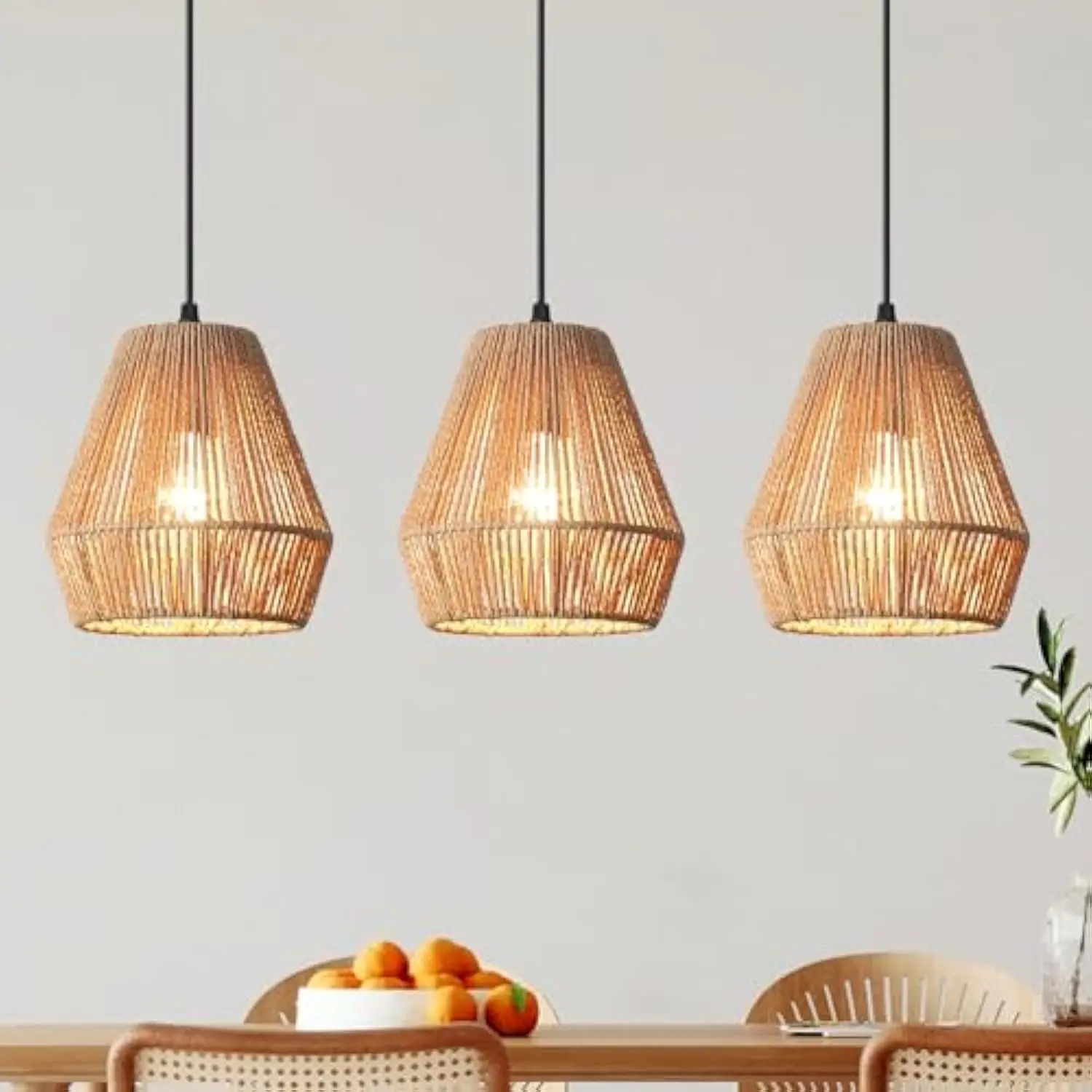 3 Pack Woven Pendant Light Kitchen Island 6.7 Boho Pendant Lights Fixture Rustic Hanging Lamp with Hand-Woven Rattan Shade Farm
3 Pack Woven Pendant Light Kitchen Island 6.7 Boho Pendant Lights Fixture Rustic Hanging Lamp with Hand-Woven Rattan Shade Farm