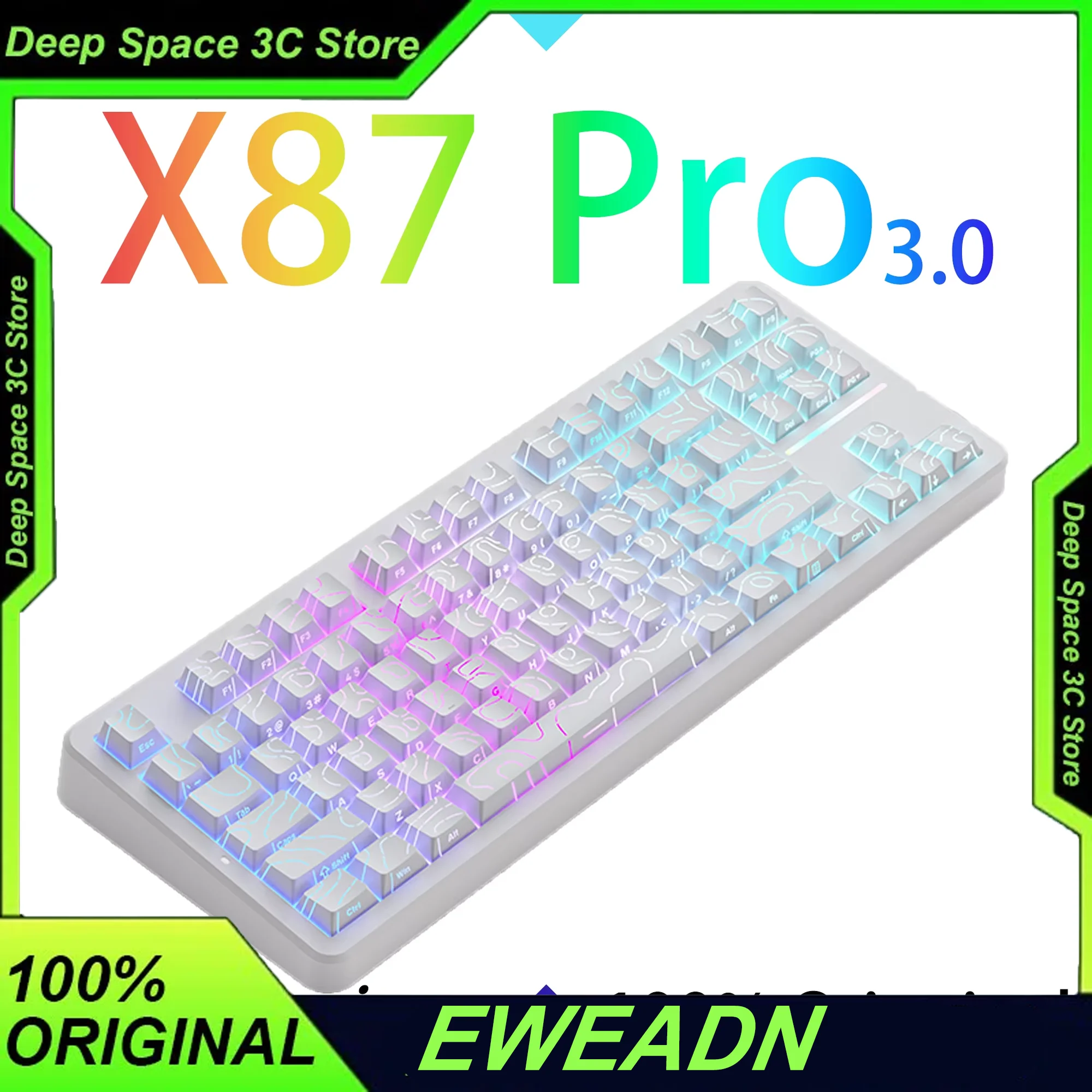 EWEADN X87 Pro Ergonomics Keyboard Mechanical 2.4G RGB 87 Wireless Bluetooth Triple Mode Layout Topo Customized Side Engraving
EWEADN X87 Pro Ergonomics Keyboard Mechanical 2.4G RGB 87 Wireless Bluetooth Triple Mode Layout Topo Customized Side Engraving