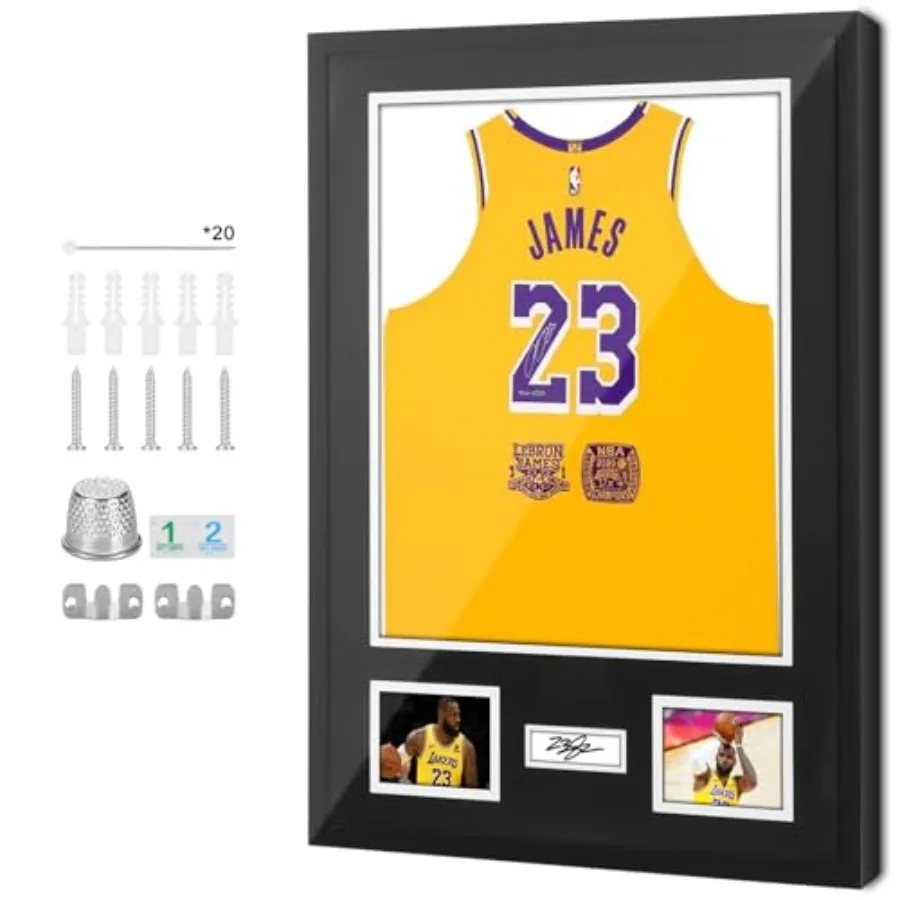 Jersey Frame Display Cases Jersey Frame with Pictures Photos Slots Jersey Shadow Box Shirt Wall Display Case Signature Display
Jersey Frame Display Cases Jersey Frame with Pictures Photos Slots Jersey Shadow Box Shirt Wall Display Case Signature Display